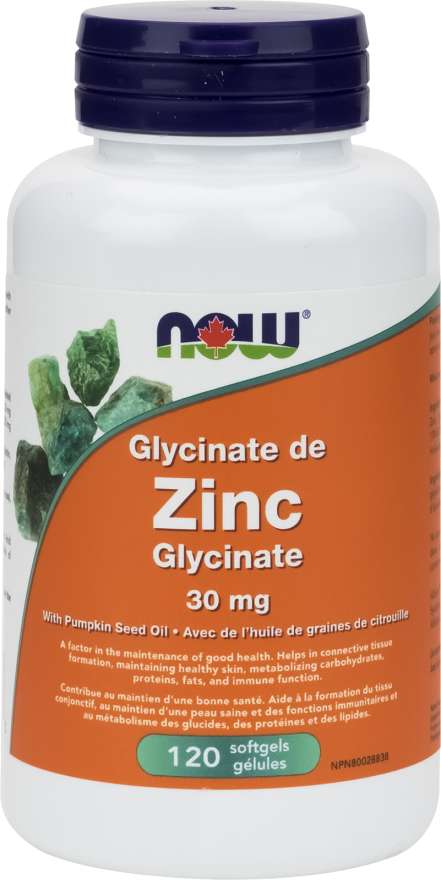 Now: Zinc Glycinate 30 mg