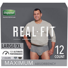 Load image into Gallery viewer, Depend: Real Fit Incontinence Underwear for Men, Maximum Absorbency
