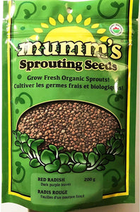 Mumm's: Red Radish Sprouting Seeds