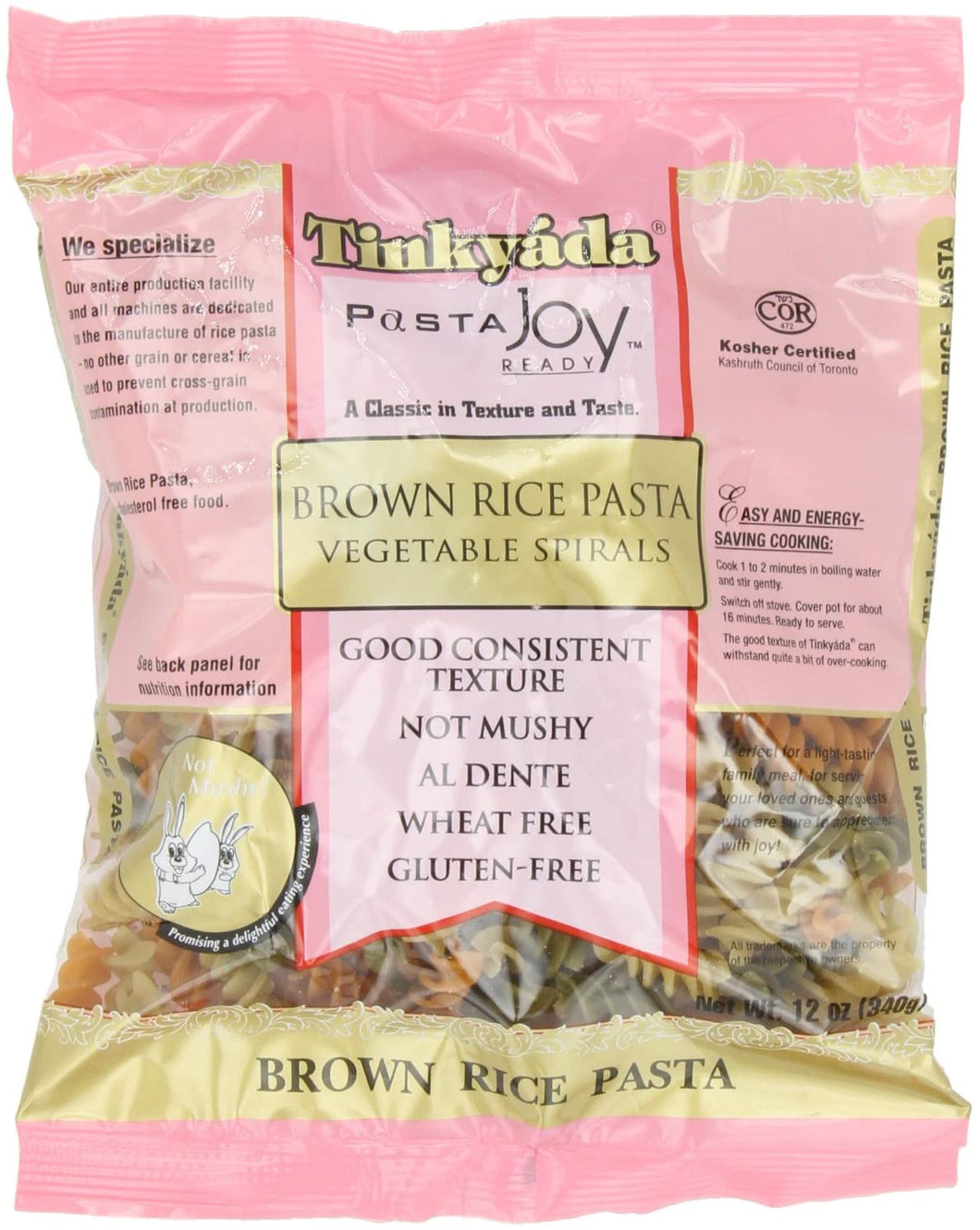 Tinkyada: Brown Rice Pasta Vegetable Spirals