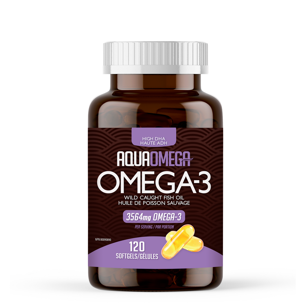 AquaOmega Omega-3 Wild Caught Fish Oils Softgels