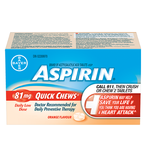 Bayer: Aspirin® 81 mg Quick Chews® Daily Low Dose
