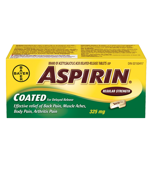 Bayer: Aspirin® Coated for Delayed Release Regular Strength Caplets