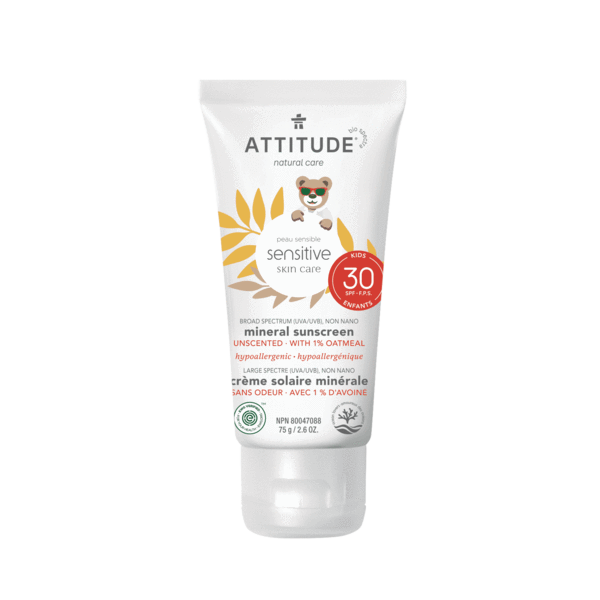 Attitude: Sensitive Skin Baby & Kids Moisturizer Mineral Sunscreen SPF 30