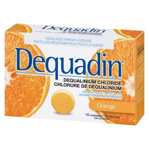 Dequadin: Orange Throat Lozenges 16 ct