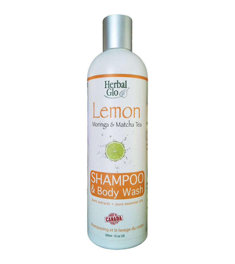 Herbal Glo: Lemon Shampoo & Body Wash With Moringa & Matcha Tea