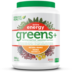 Genuine Health: Greens+ Extra Energy Orange Flavour
