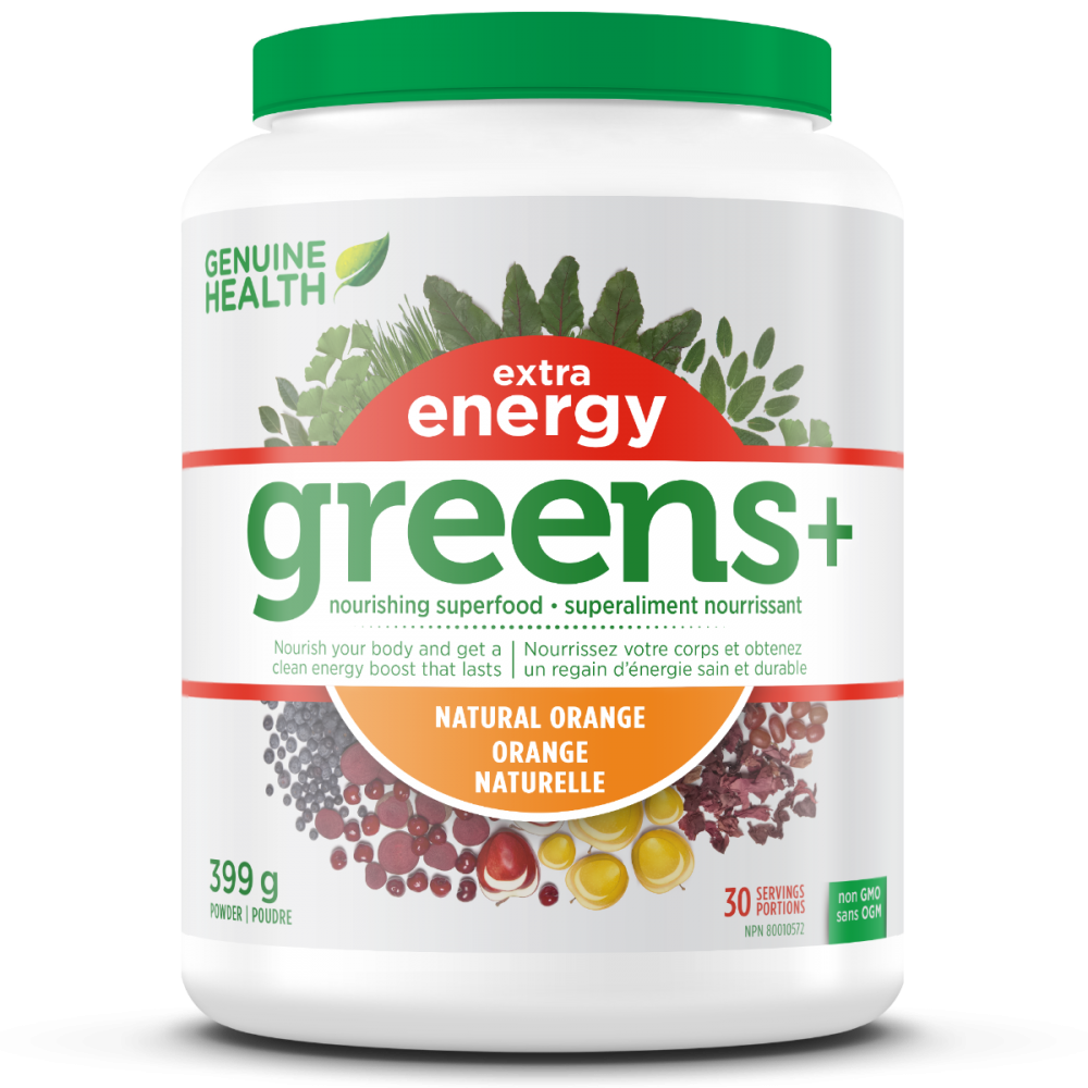Genuine Health: Greens+ Extra Energy Orange Flavour