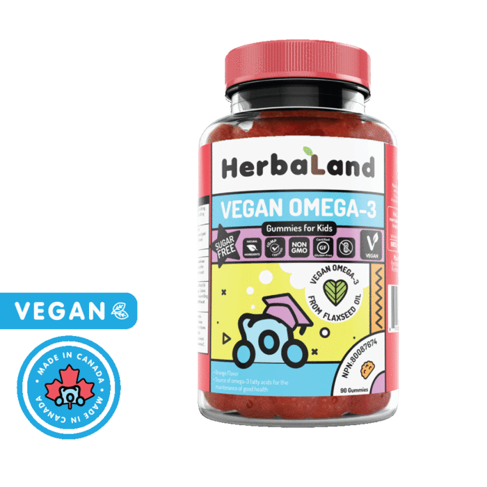 Herbaland: Vegan Omega-3 Gummies for Kids (Sugar-free)