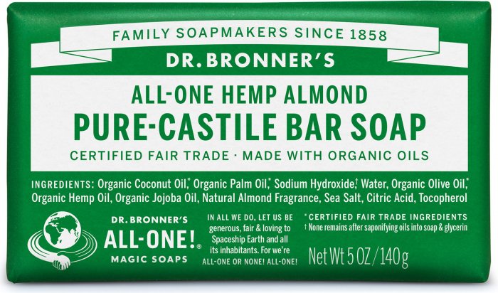 Dr. Bronner's: Pure-Castile Bar Soap