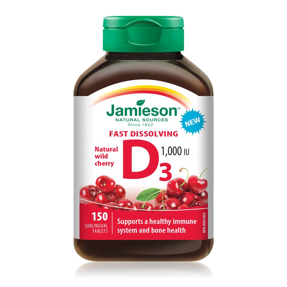 Jamieson: Vitamin D3 Fastmelt Cherry