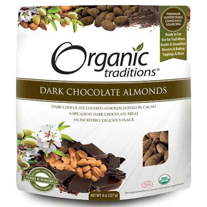 Organic Traditions: Dark Chocolate Almonds