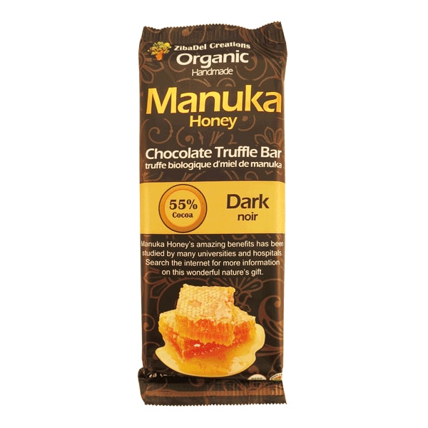 Ecoideas: Org Manuka Honey Truffle Bar 55% Dark - (70g)