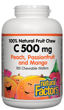 Load image into Gallery viewer, Natural Factors: Vitamin C 500 mg 180 Chewable Wafers
