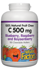 Load image into Gallery viewer, Natural Factors: Vitamin C 500 mg 180 Chewable Wafers
