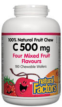 Load image into Gallery viewer, Natural Factors: Vitamin C 500 mg 180 Chewable Wafers
