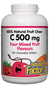 Natural Factors: Vitamin C 500 mg 180 Chewable Wafers