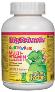 Natural Factors: Big Friends Multivitamin Chews Jungle Berry