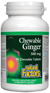 Natural Factors: Chewable Ginger 500 mg