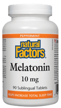 Load image into Gallery viewer, Natural Factors: Melatonin Peppermint Flavour
