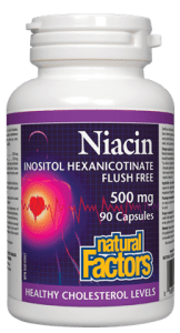 Natural Factors: Niacin Inositol Hexanicotinate 500 mg