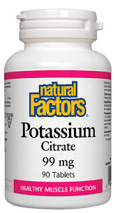 Natural Factors: Potassium Citrate 99 mg