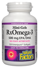 Load image into Gallery viewer, Natural Factors: RxOmega-3 Mini-Gels 500 mg
