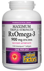 Natural Factors: RxOmega-3 900 mg · Maximum Triple Strength
