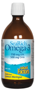 Natural Factors: SeaRich Omega-3 750 mg EPA / 500 mg DHA, Lemon Meringue