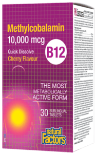 Natural Factors: B12 Methylcobalamin 10,000 mcg · Quick Dissolve, Cherry