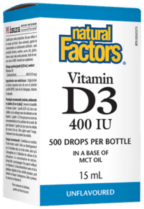 Natural Factors: Vitamin D3 400 IU