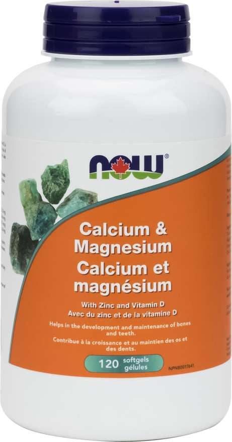 NOW: Calcium and Magnesium with Vitamin D and Zinc Softgels