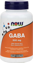 Load image into Gallery viewer, NOW: GABA 500 mg Veg Capsules
