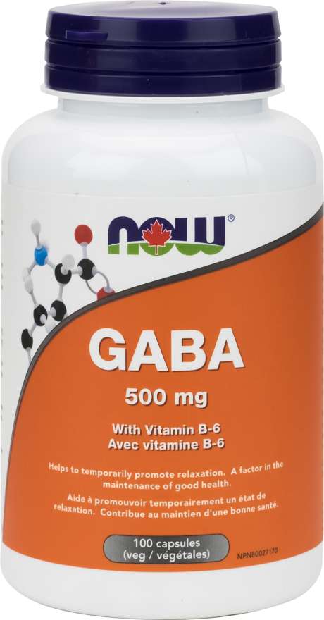 NOW: GABA 500 mg Veg Capsules