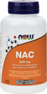 NOW: NAC (N-Acetyl Cysteine) 600 mg Veg Capsules