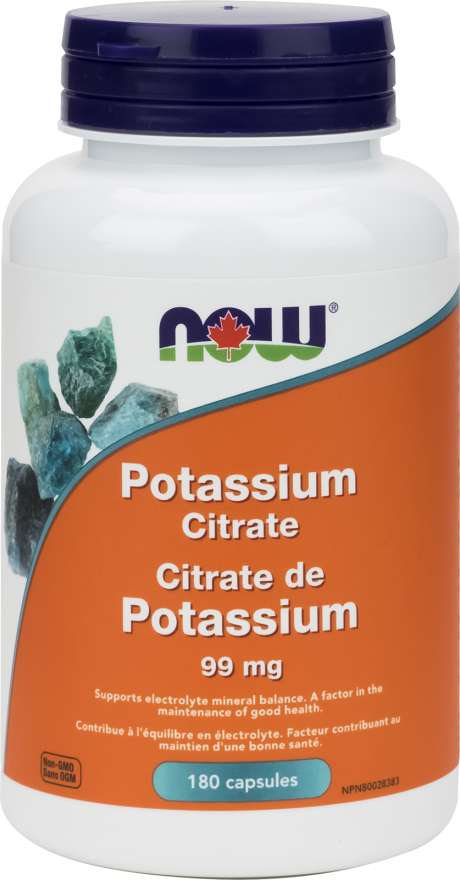 NOW: Potassium Citrate 99 mg Capsules