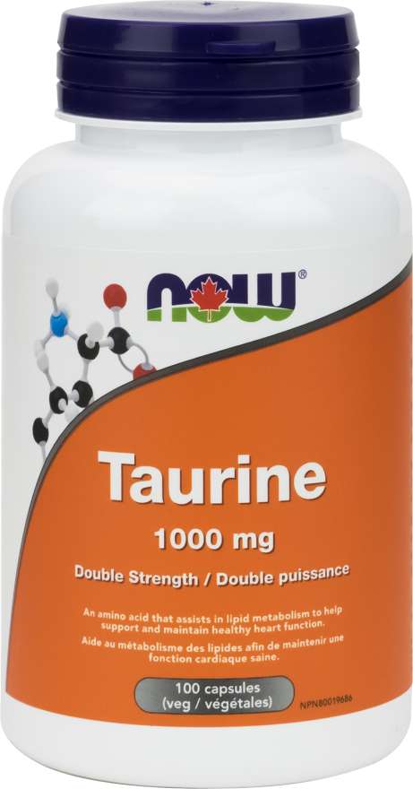 NOW: Taurine 1,000 mg Veg Capsules