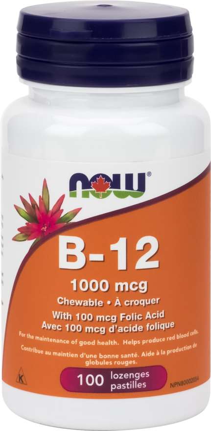 NOW: B-12 1,000 mcg Chewable Lozenges