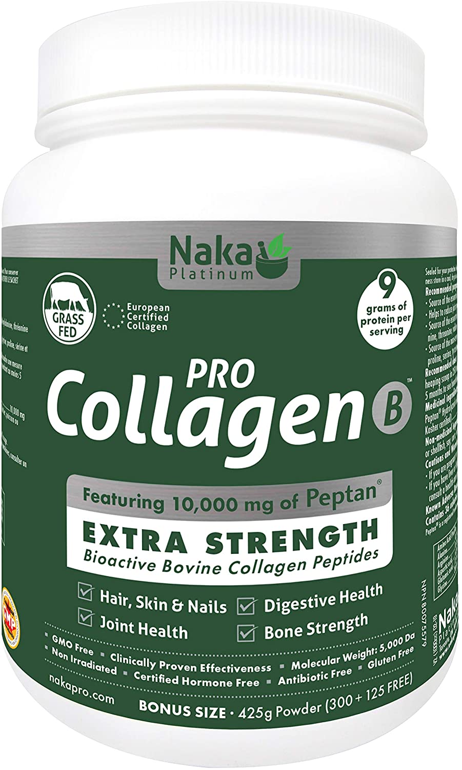 Naka: Collagen B (Bovine)- Unflavoured - 425 g Powder