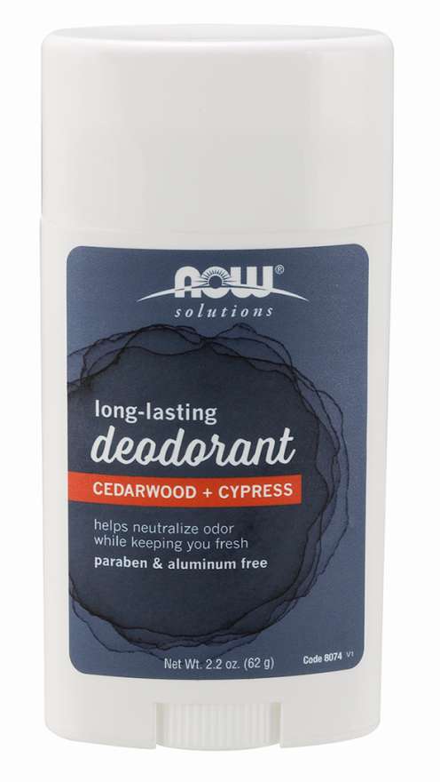 NOW: Long-Lasting Deodorant Stick, Cedarwood + Cypress