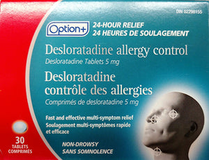 Option+: Desloratadine Allergy Control Tablets | 30 Tablets