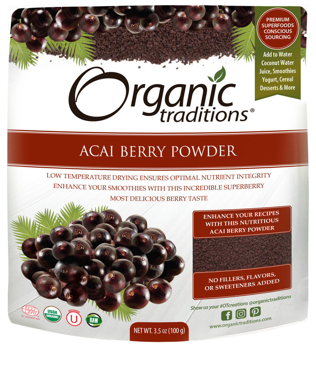 Organic Traditions: Acai Berry Powder