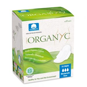 Organyc: Organ(y)c Pads with Organic Cotton Moderate Flow, Folded Wings 10