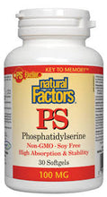 Load image into Gallery viewer, Natural Factors: PS Phosphatidylserine 100 mg · Non-GMO • Soy Free
