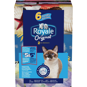 Royale: Original 2 Ply Facial Tissue, Soft & Strong, 6 Tissue Boxes, 100 Tissues Per Box