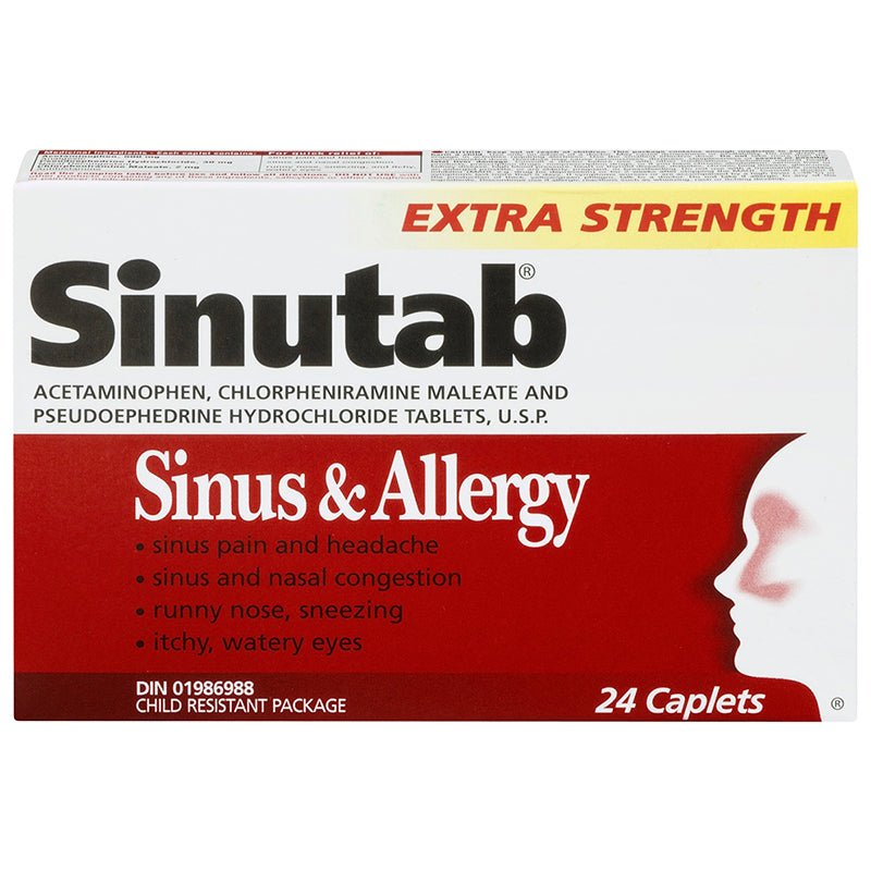 Sinutab: Sinus & Allergy Extra Strength