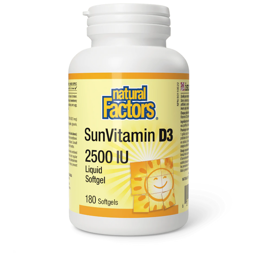 Natural Factors: SunVitamin  D3 2500 IU